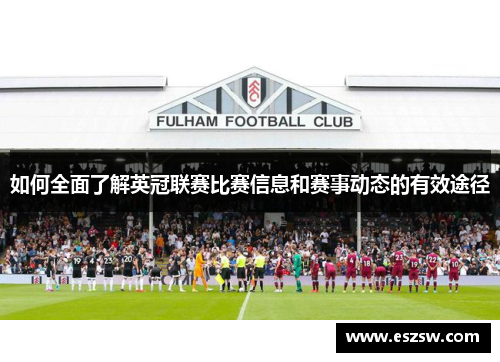 如何全面了解英冠联赛比赛信息和赛事动态的有效途径